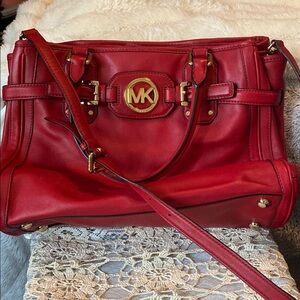 Michael Kors Cherry Red Satchel
